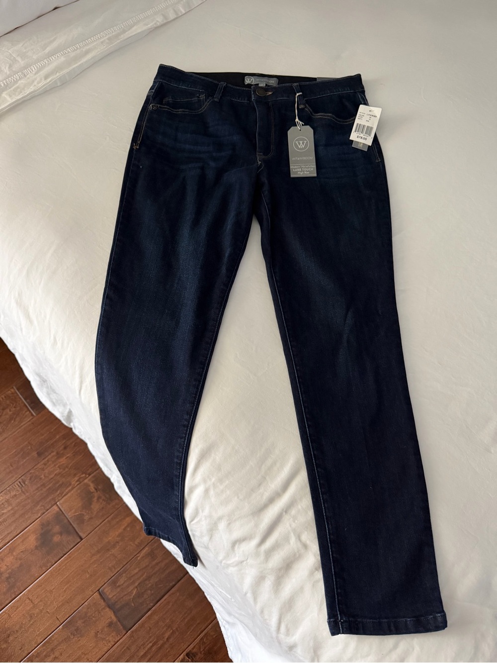Dark Blue Women’s Straight Jeans by Wit&Wisdom size 14